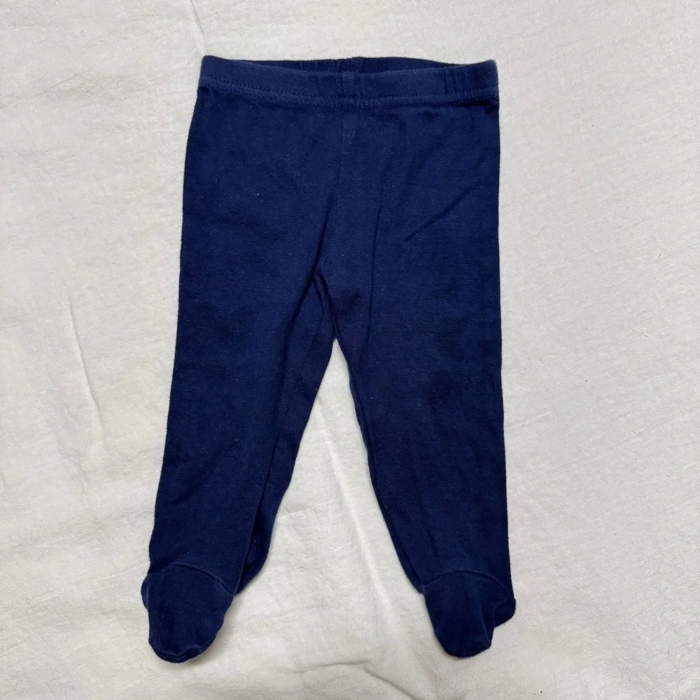Navy Blue Footed Pants